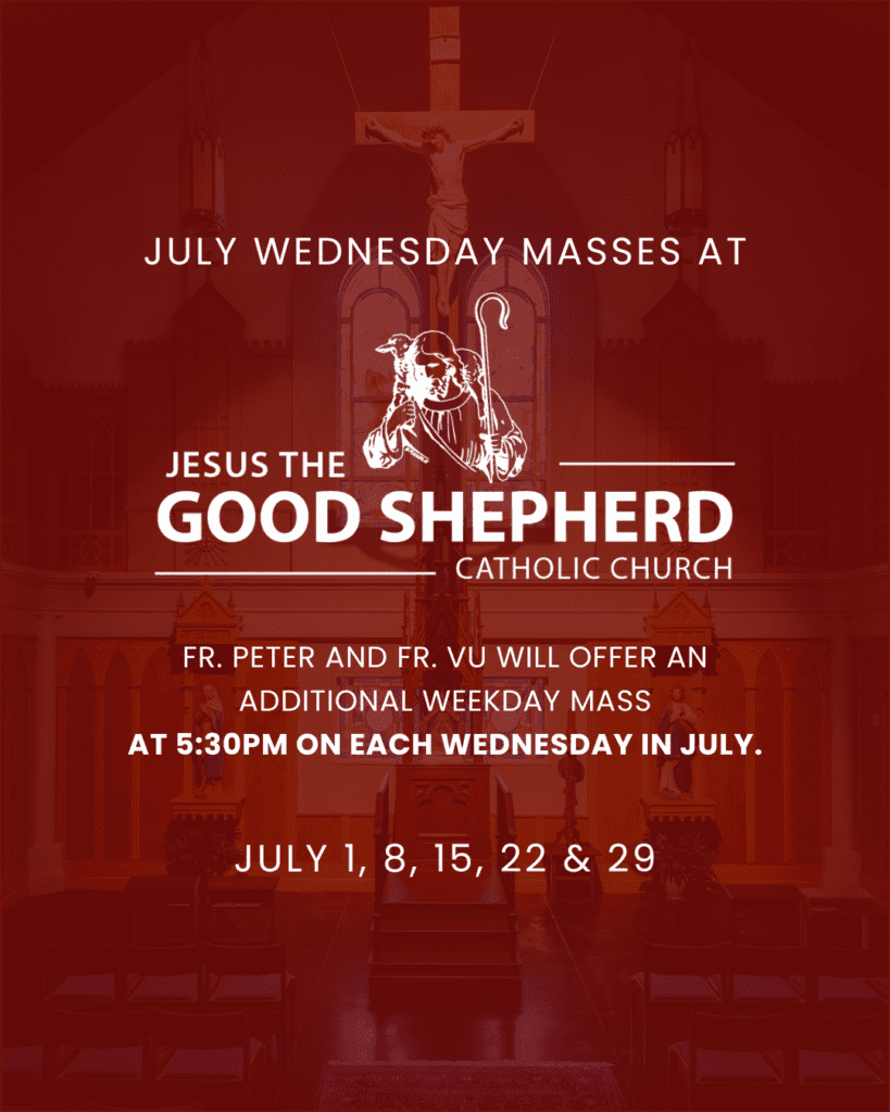 July Wednesday Masses at JGS